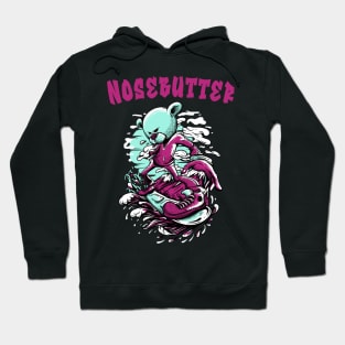 Nosebutter, nose butter, snowboarding, snow holiday sticker Hoodie